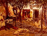 Famous Courtyard Paintings - An Eastern Courtyard